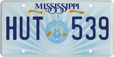 MS license plate HUT539