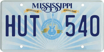 MS license plate HUT540