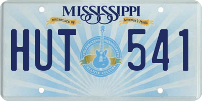 MS license plate HUT541