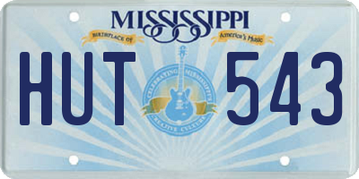 MS license plate HUT543