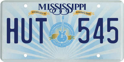 MS license plate HUT545