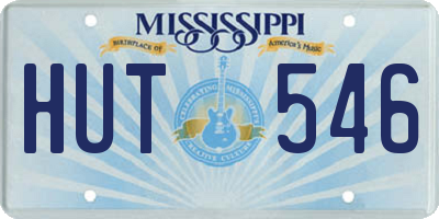 MS license plate HUT546