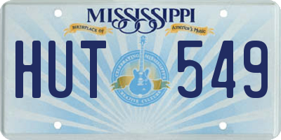 MS license plate HUT549