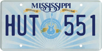 MS license plate HUT551