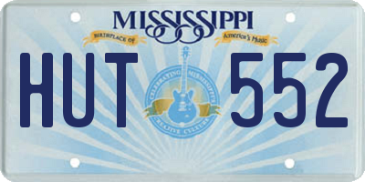 MS license plate HUT552