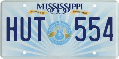 MS license plate HUT554