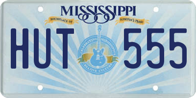 MS license plate HUT555