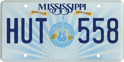 MS license plate HUT558