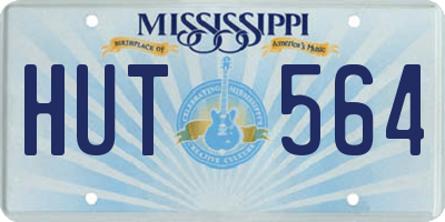 MS license plate HUT564