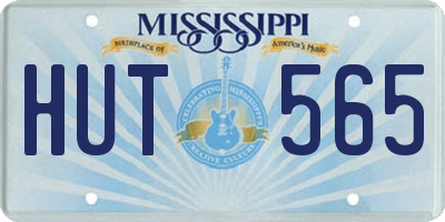 MS license plate HUT565