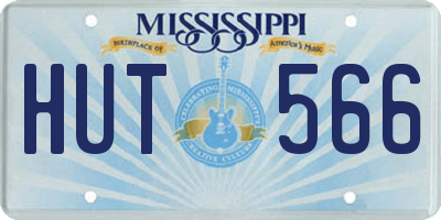 MS license plate HUT566