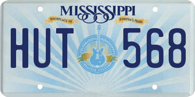 MS license plate HUT568