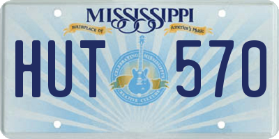 MS license plate HUT570