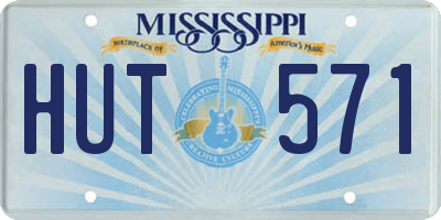 MS license plate HUT571