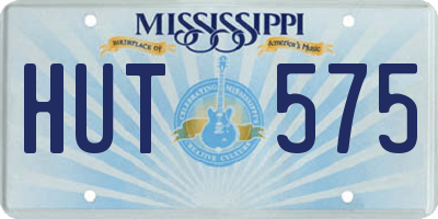 MS license plate HUT575