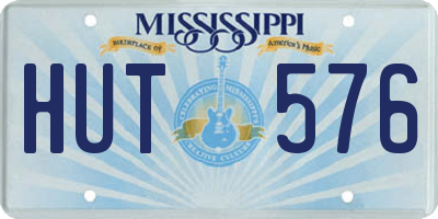 MS license plate HUT576