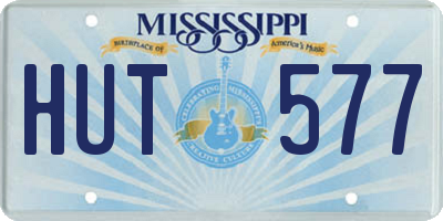 MS license plate HUT577