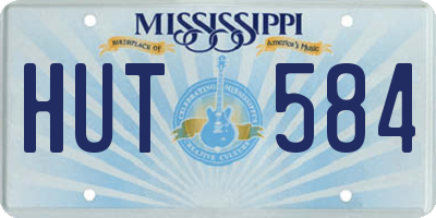 MS license plate HUT584