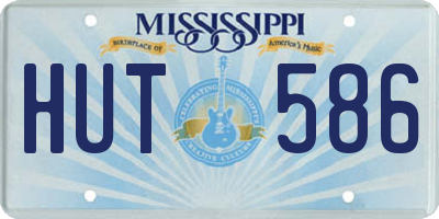 MS license plate HUT586