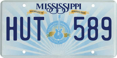 MS license plate HUT589