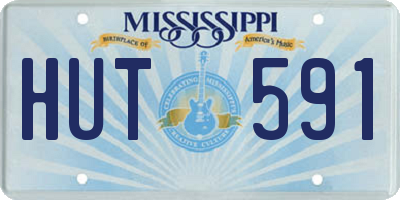 MS license plate HUT591