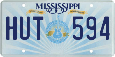 MS license plate HUT594