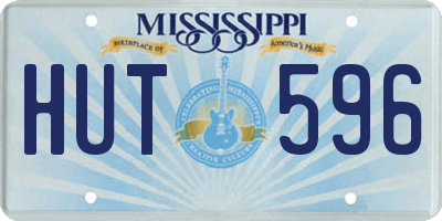 MS license plate HUT596