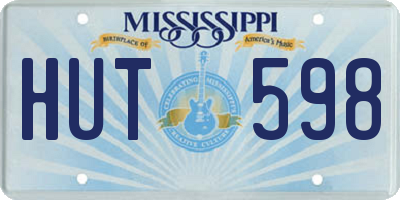 MS license plate HUT598