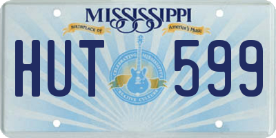 MS license plate HUT599