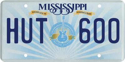 MS license plate HUT600