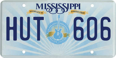 MS license plate HUT606
