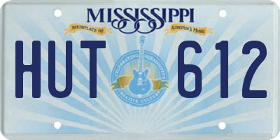 MS license plate HUT612