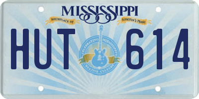 MS license plate HUT614