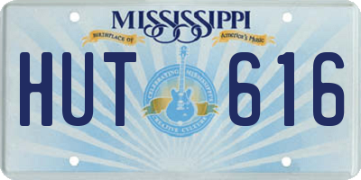 MS license plate HUT616