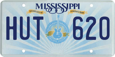 MS license plate HUT620