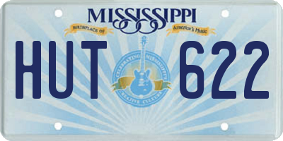 MS license plate HUT622