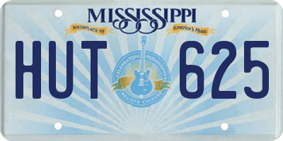 MS license plate HUT625