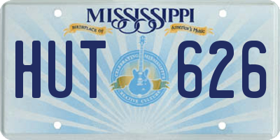 MS license plate HUT626