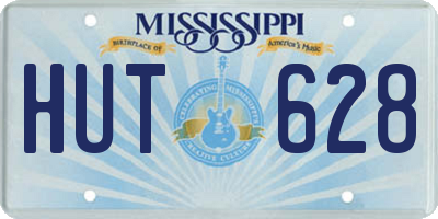 MS license plate HUT628