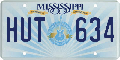 MS license plate HUT634