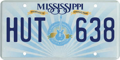 MS license plate HUT638