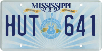 MS license plate HUT641