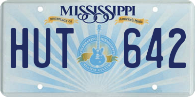 MS license plate HUT642