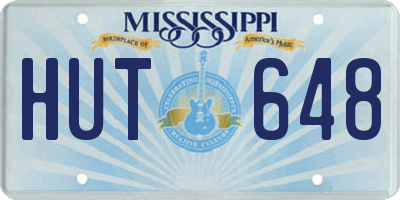 MS license plate HUT648