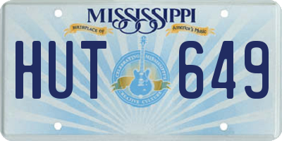 MS license plate HUT649