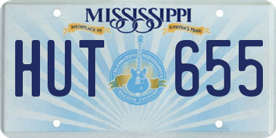 MS license plate HUT655