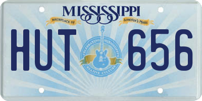 MS license plate HUT656