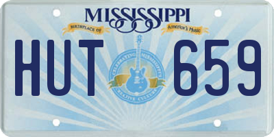 MS license plate HUT659