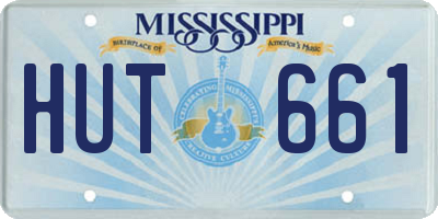 MS license plate HUT661