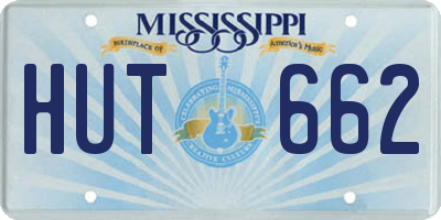 MS license plate HUT662